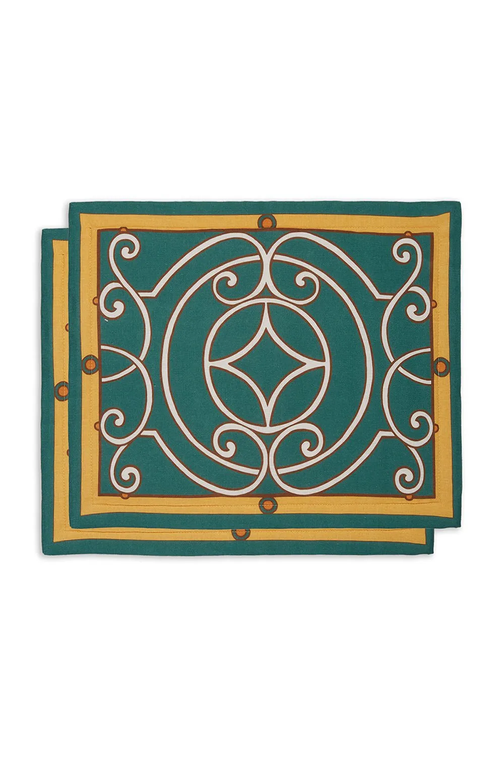 Tablemat Set Of 2 - Cortile Green