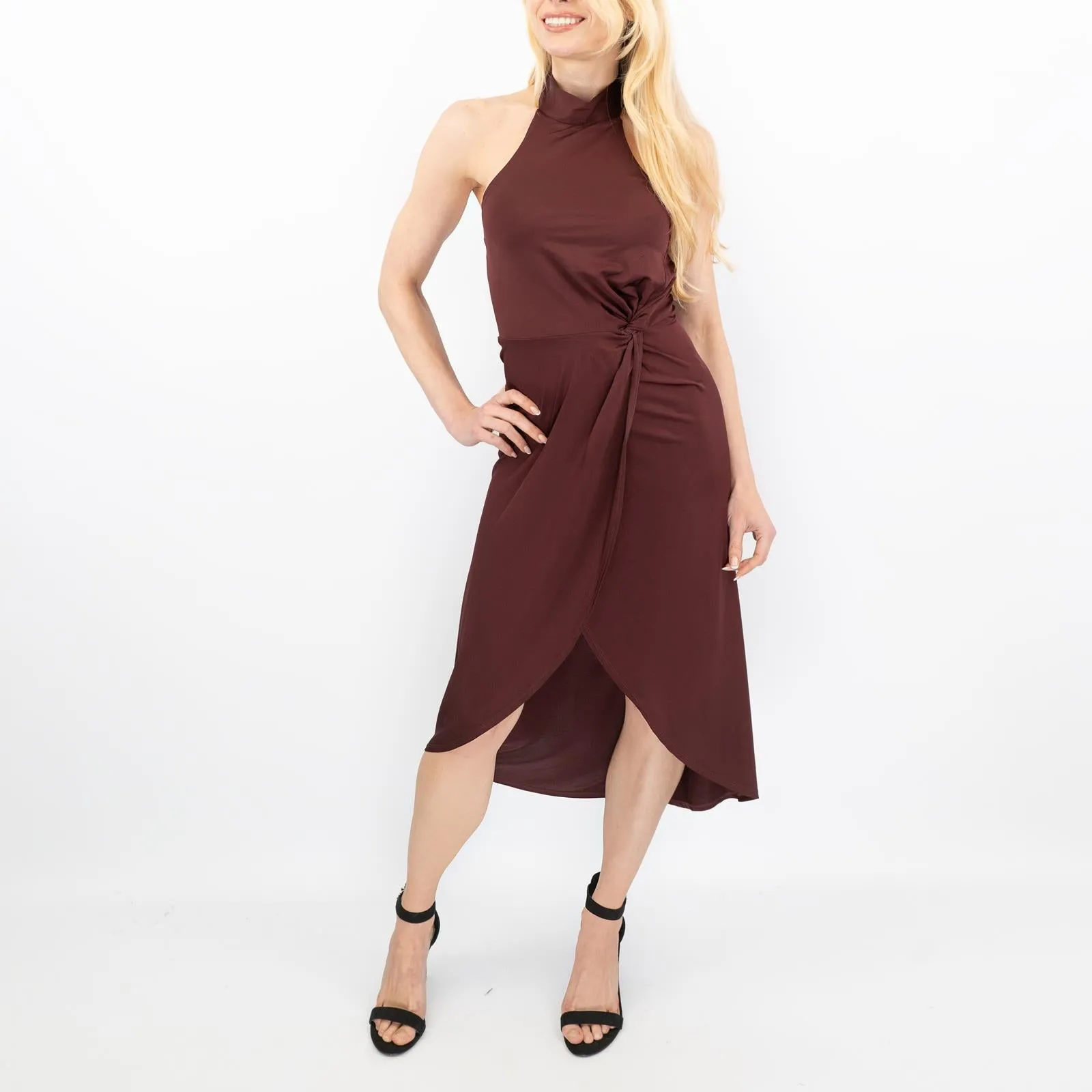 Ted Baker Womens Halter Dress Wine