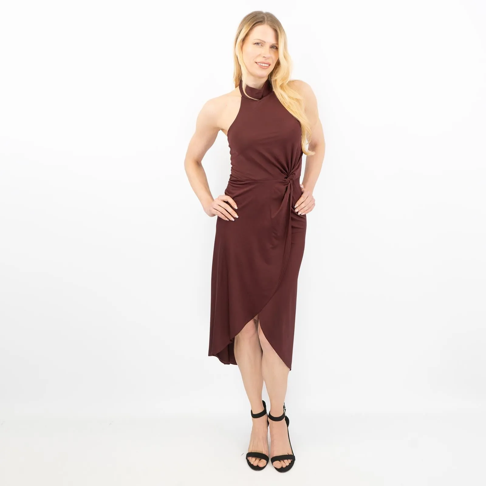 Ted Baker Womens Halter Dress Wine