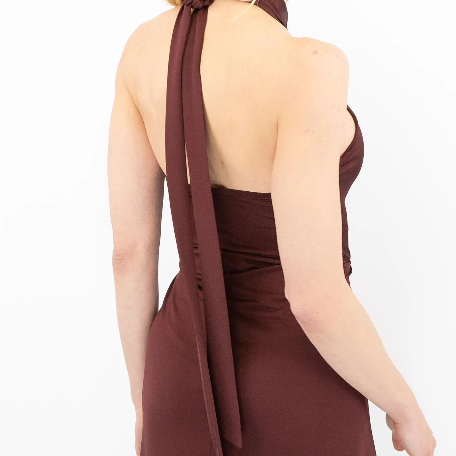 Ted Baker Womens Halter Dress Wine