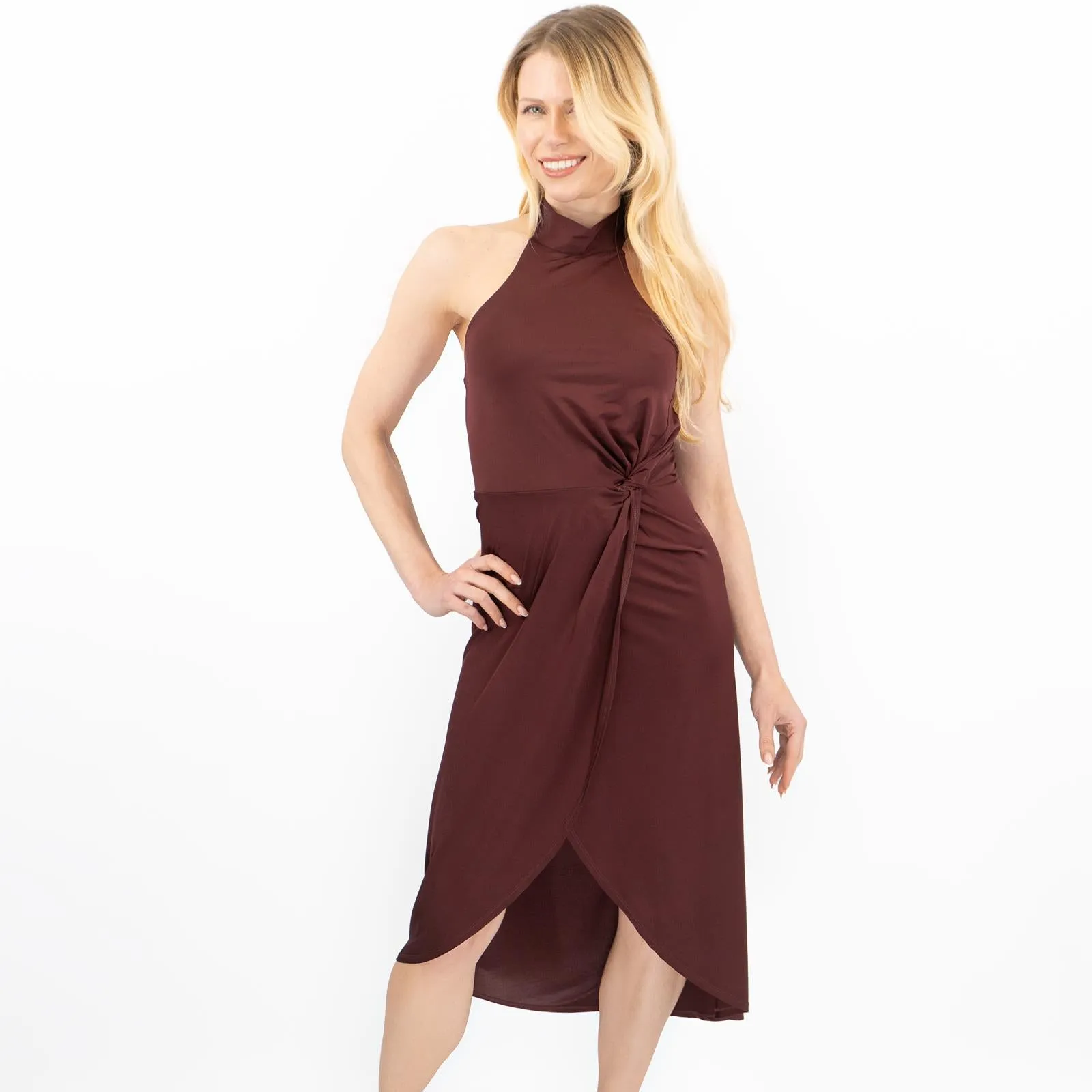 Ted Baker Womens Halter Dress Wine