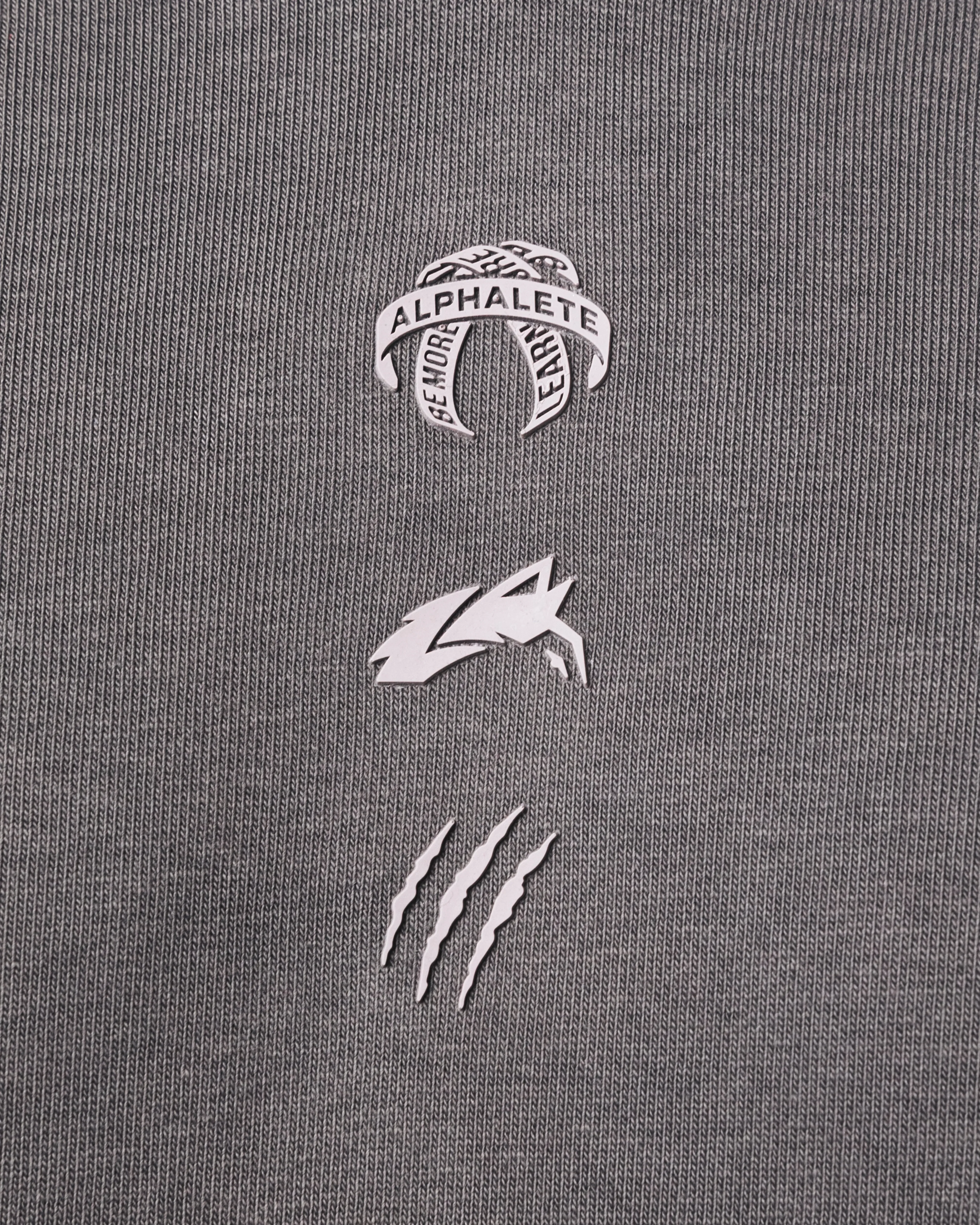 Three Pillar Capped Hoodie - Pewter Alphalete Athletics
