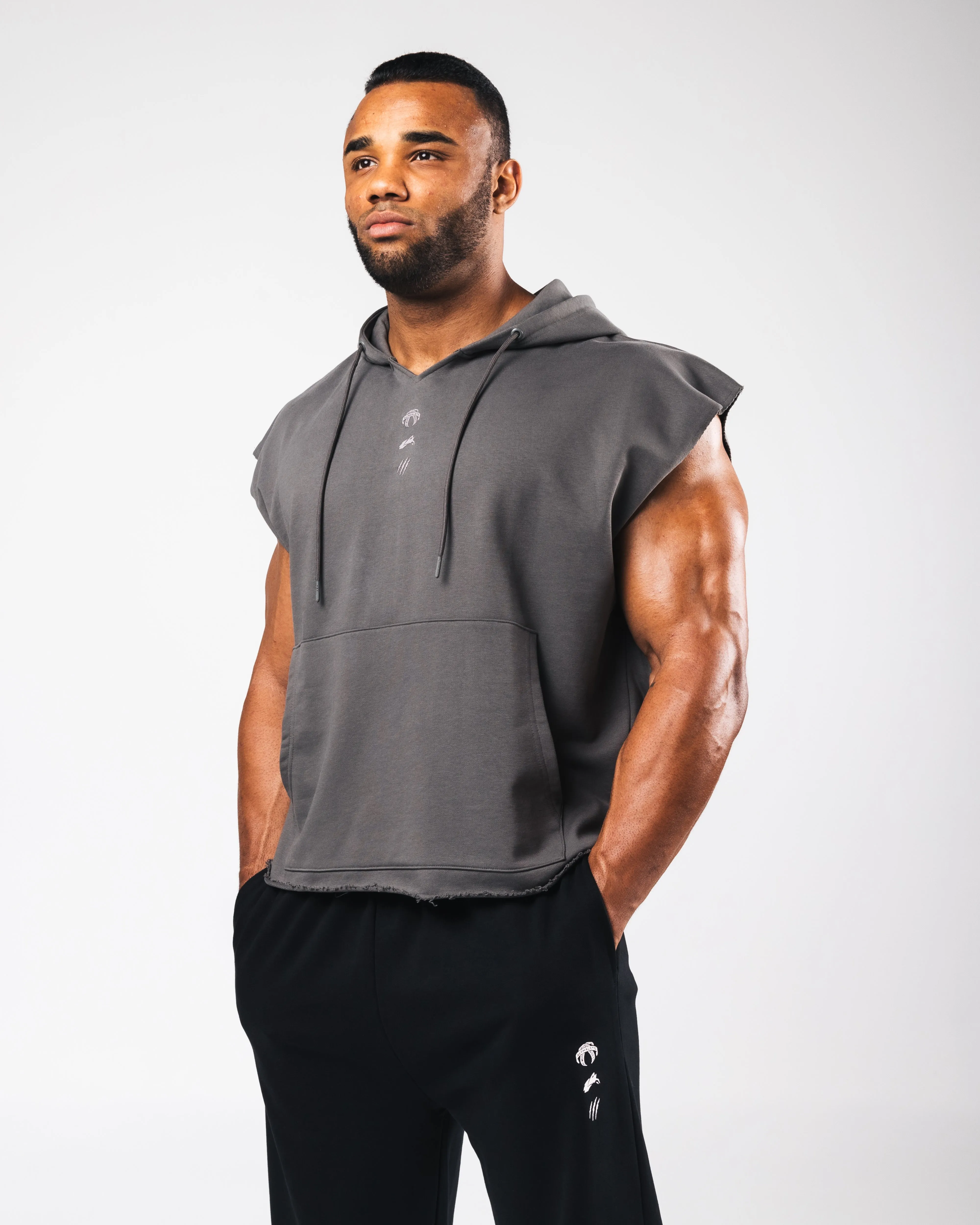 Three Pillar Capped Hoodie - Pewter Alphalete Athletics