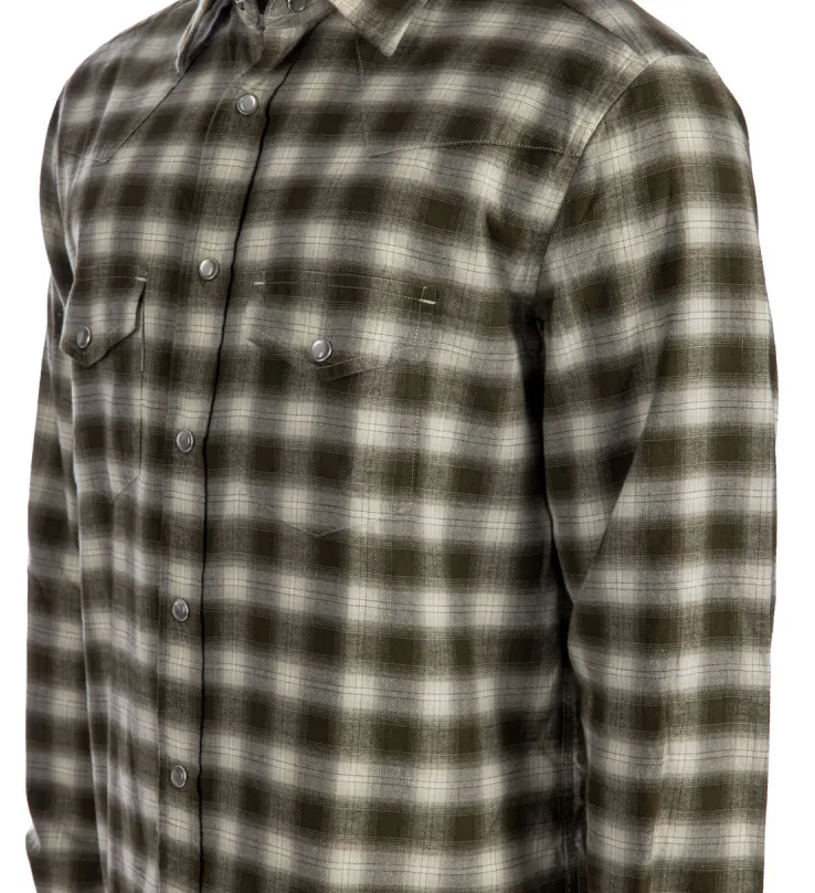 Tom Ford Mens Grand Check Western Shirt in Green