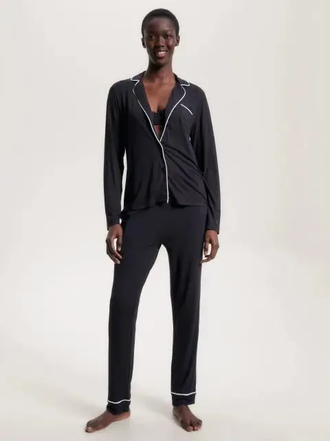 Tommy Hilfiger MODAL PYJ PANT WIPIPING Womens Pants Black