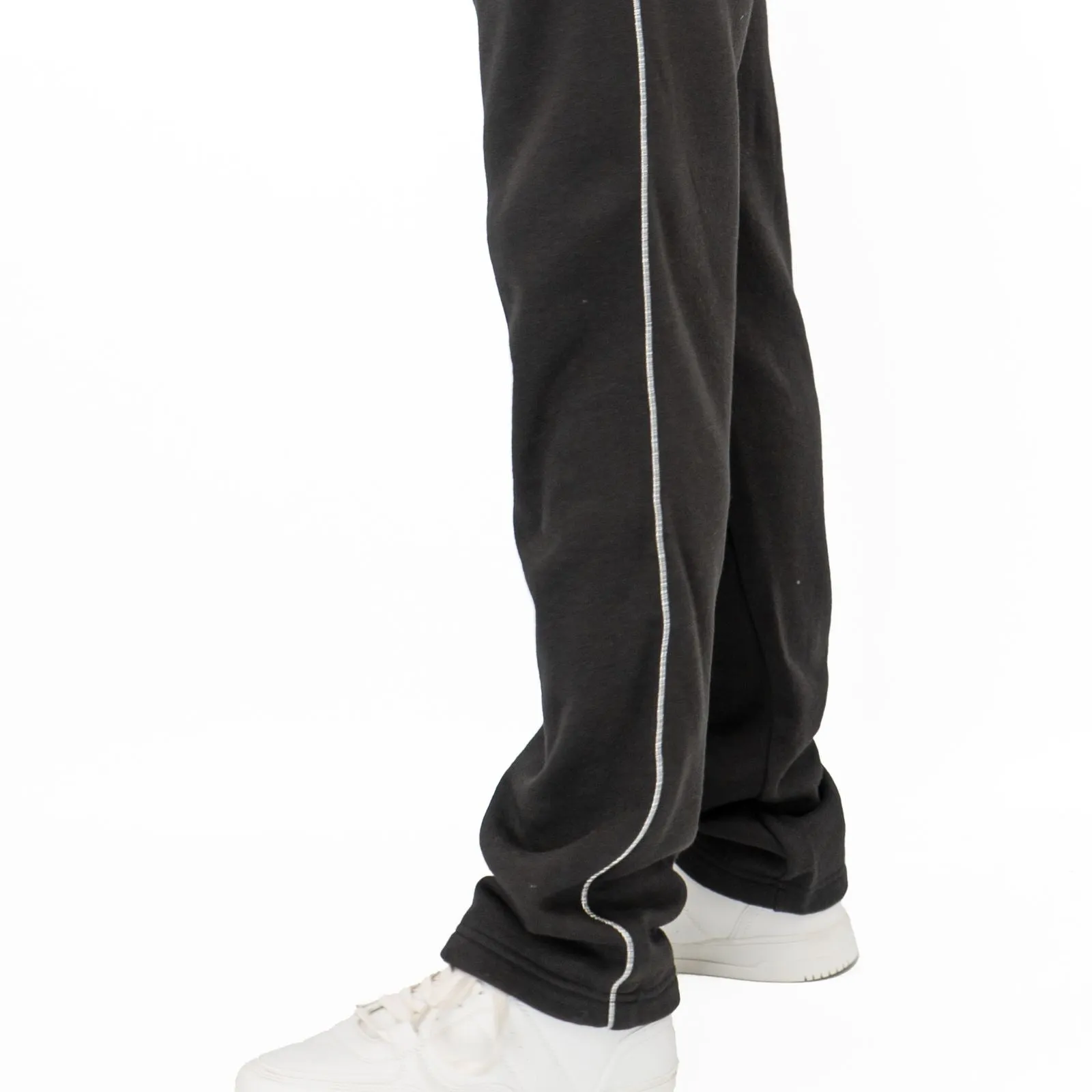 True Religion Mens Black Silver Metalic Detail Jogger Sweatpants