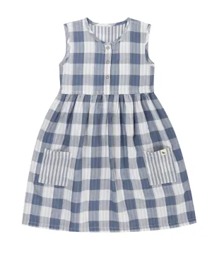 Turtledove London: Marine Check Easy Fit - Reversible Style Dress (with Pockets)