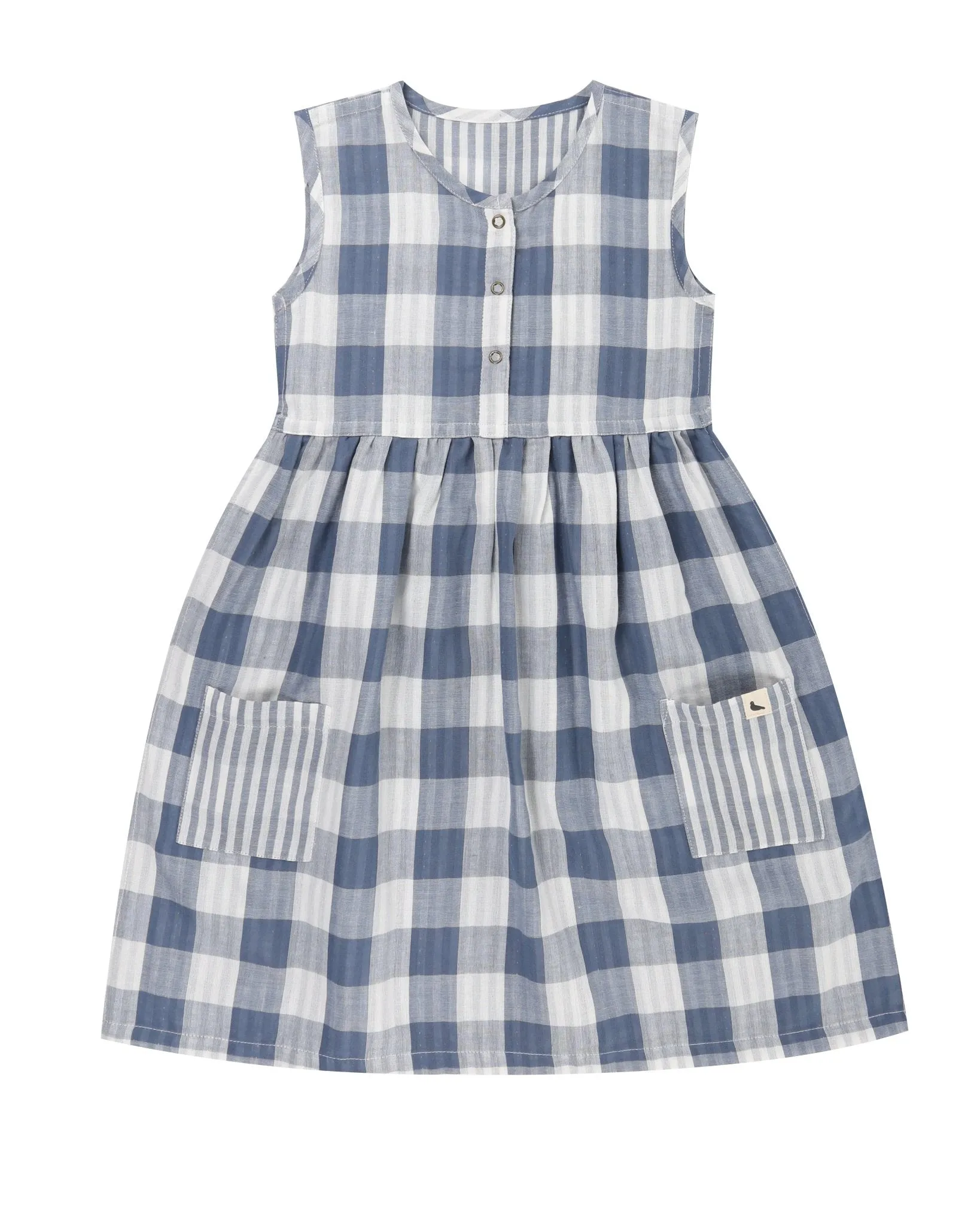 Turtledove London: Marine Check Easy Fit - Reversible Style Dress (with Pockets)