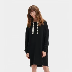 UGG ADERYN Womens Hoodie Dress Black
