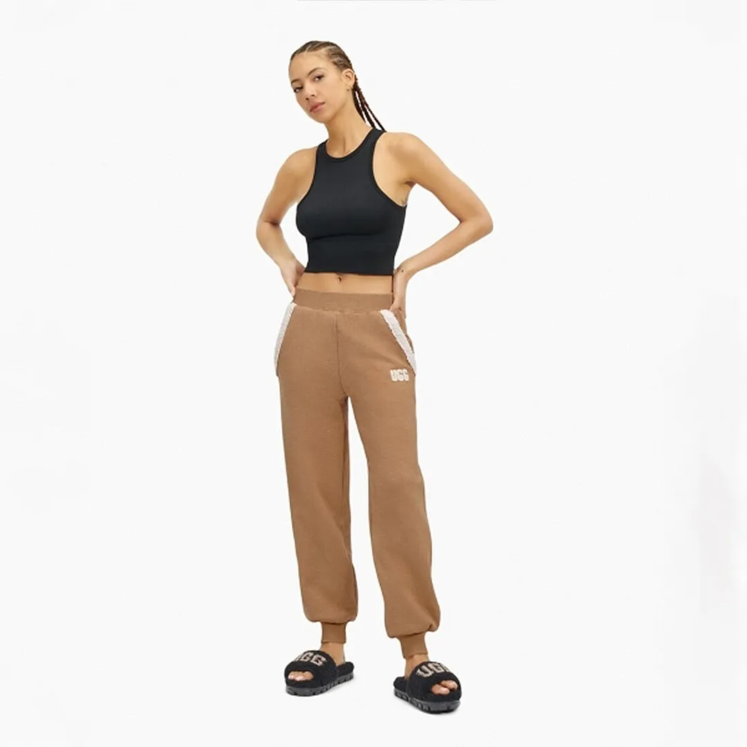 UGG DAYLIN BONDED Womens Cotton Jogger Pants Heather Camel