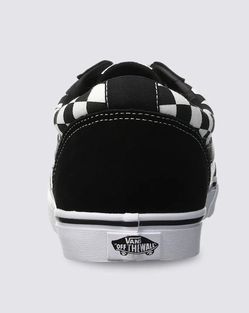 VANS MEN'S WARD LO CHECKERED BLACK/WHITE SHOE