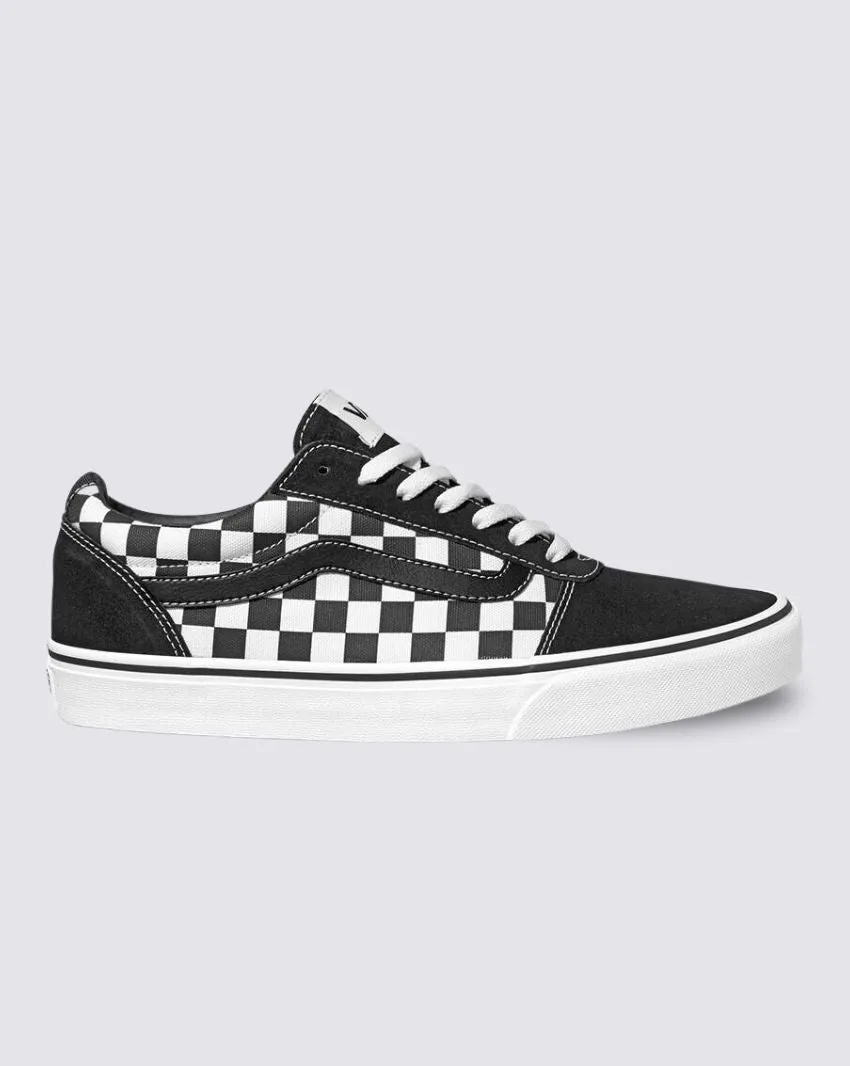 VANS MEN'S WARD LO CHECKERED BLACK/WHITE SHOE