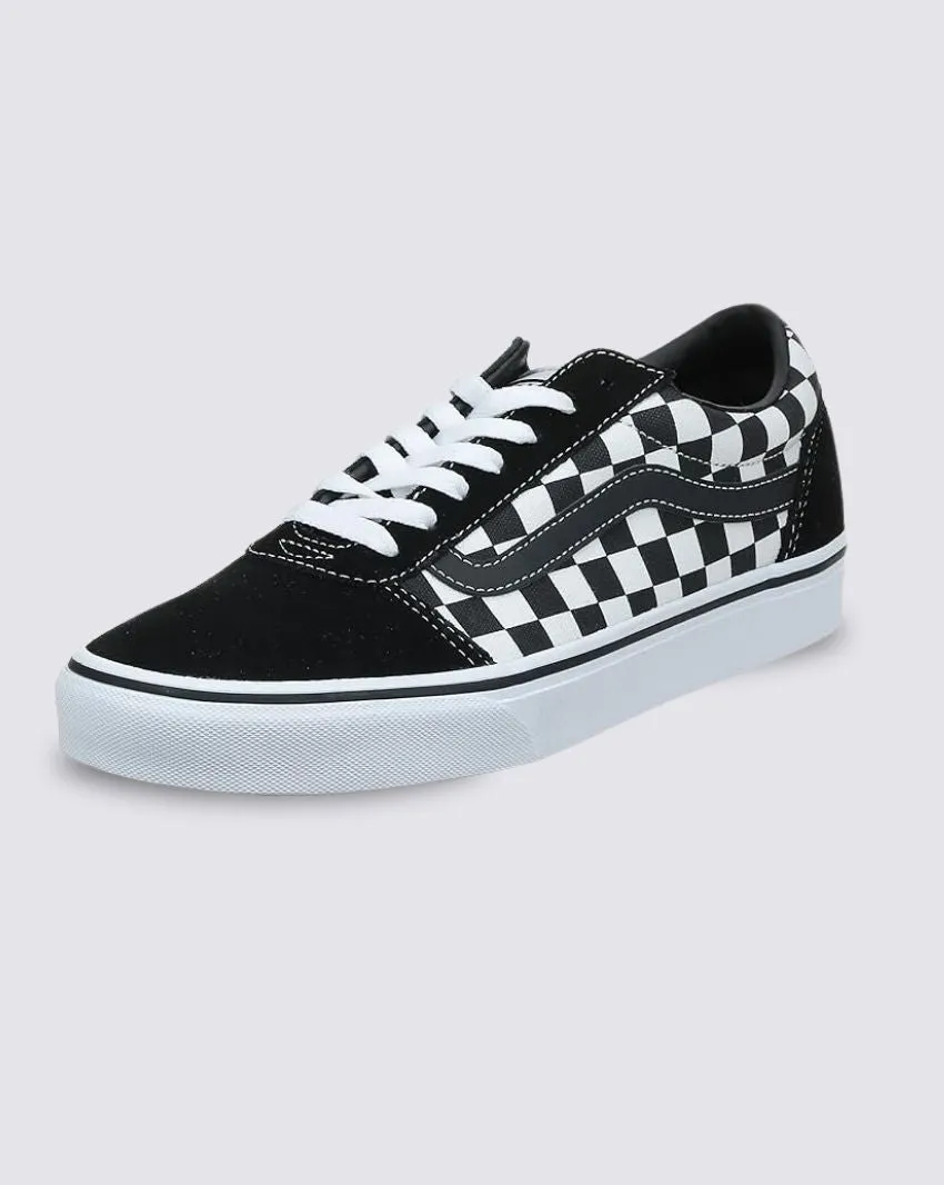 VANS MEN'S WARD LO CHECKERED BLACK/WHITE SHOE
