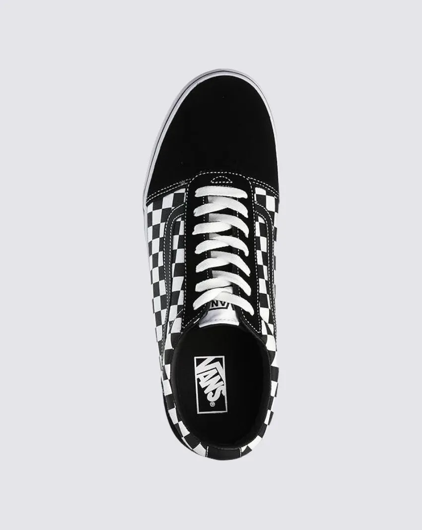 VANS MEN'S WARD LO CHECKERED BLACK/WHITE SHOE