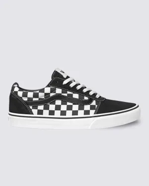 VANS MEN'S WARD LO CHECKERED BLACK/WHITE SHOE