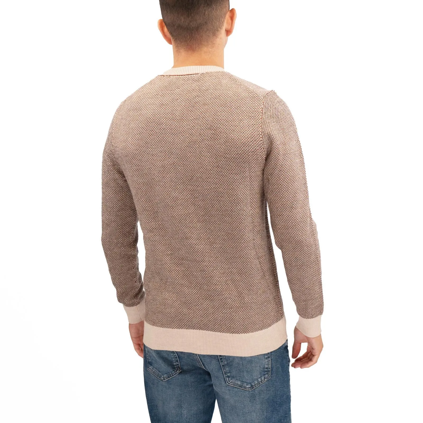 White Stuff Mens Newport Merino Wool Jumper Brown