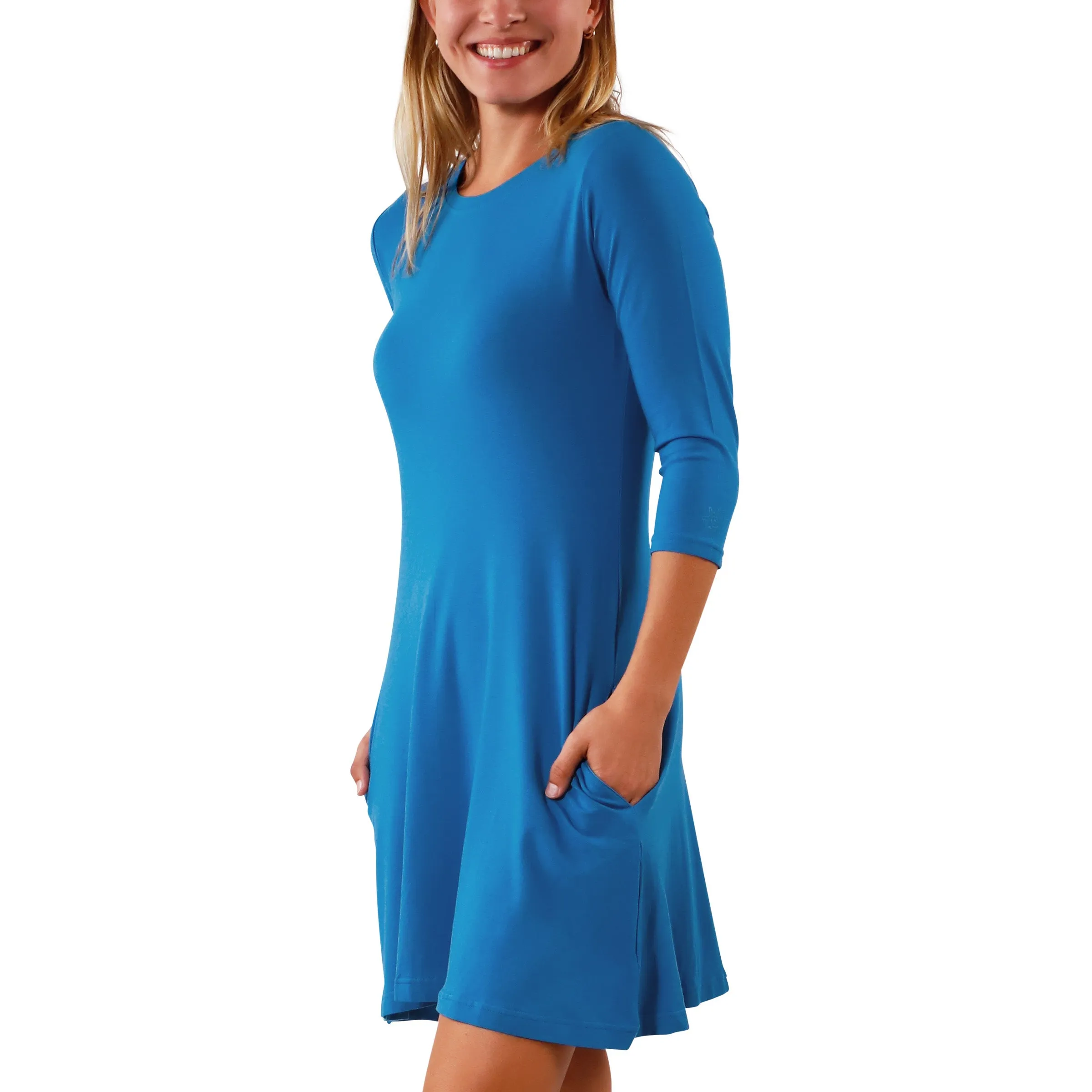 Women's 3/4 Sleeve Swing Dress