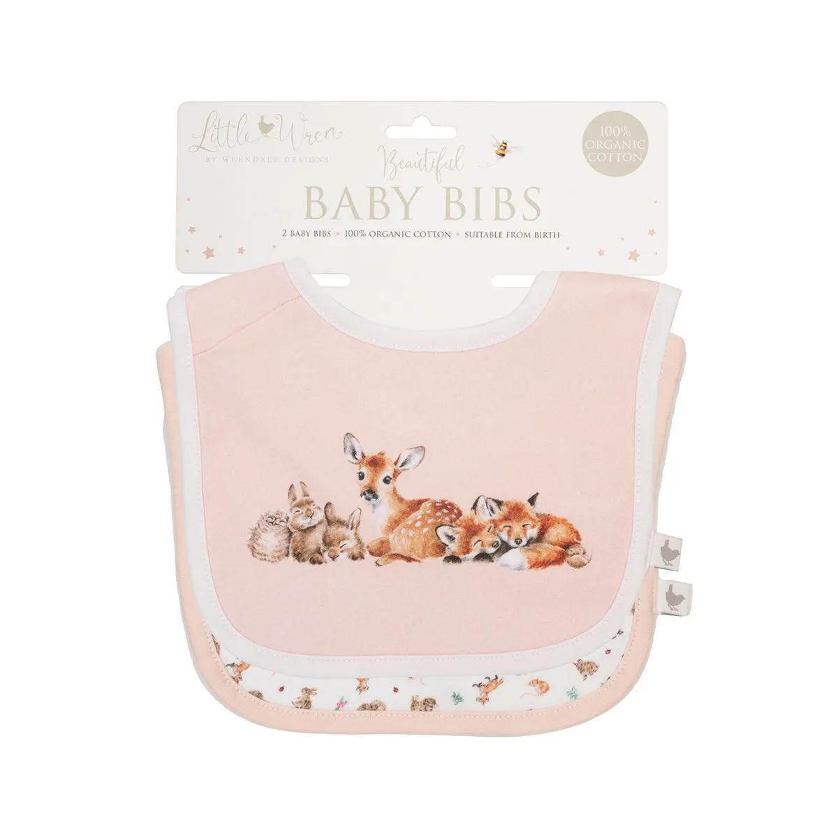 Wrendale Little Forest Woodland Animal Bib Gift Set