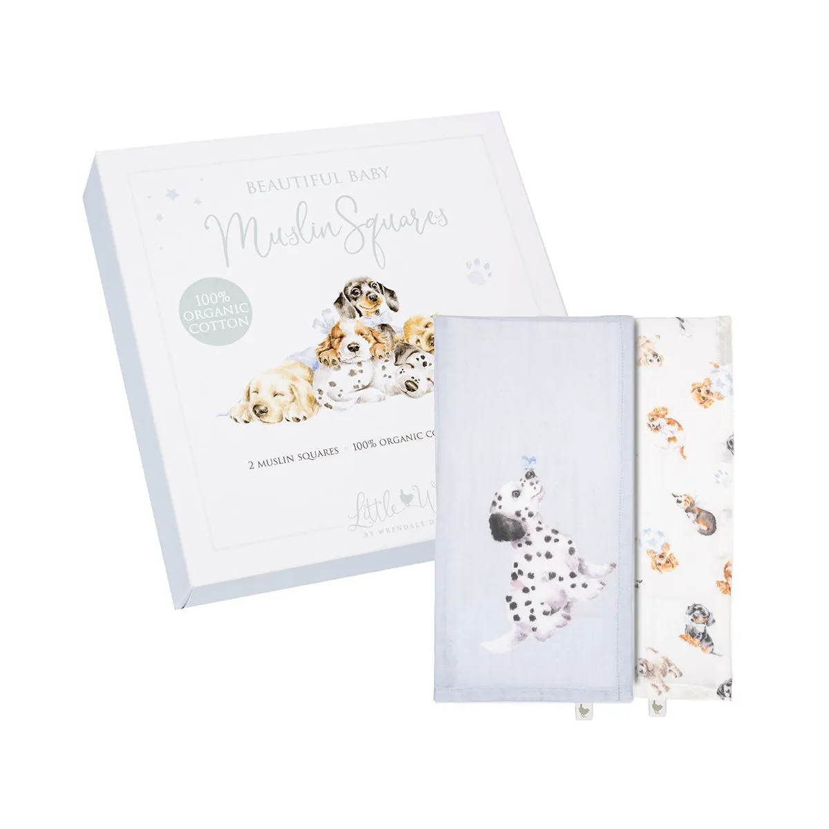 Wrendale Little Paws Dog Muslin Gift Set