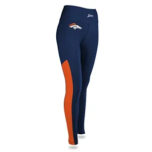 Zubaz NFL Womens Denver Broncos Solid Color Team Logo Leggings